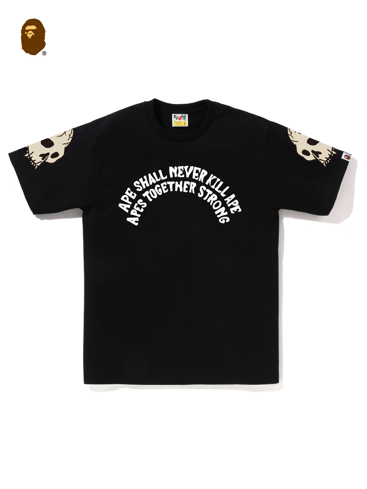 BAPE メンズ 秋冬記念 蛇柄 迷彩 スカルプリント 半袖 Tシャツ