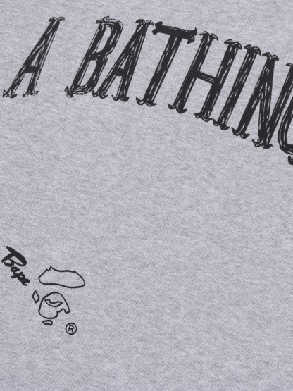 BAPE メンズ 秋冬 エイプヘッド レター マルチパターン ラウンドネック スウェットシャツ