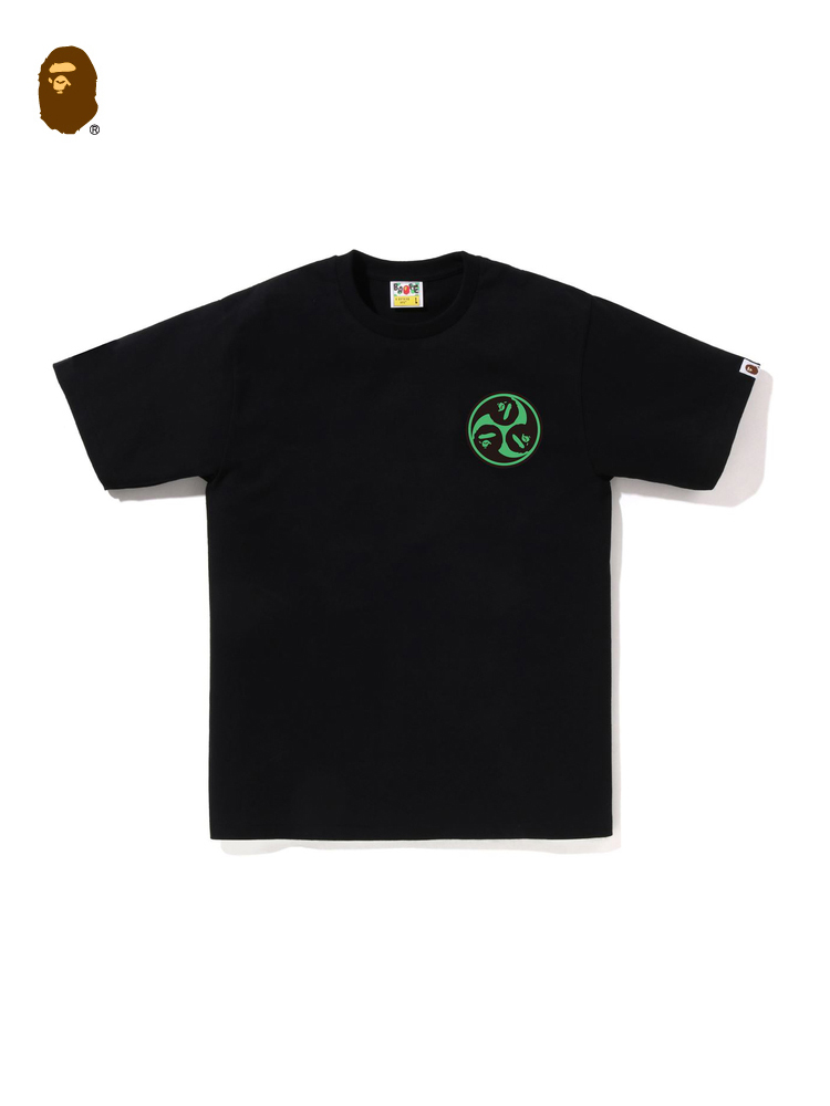 BAPE メンズ 春夏 和猿頭活力波プリント 半袖Tシャツ