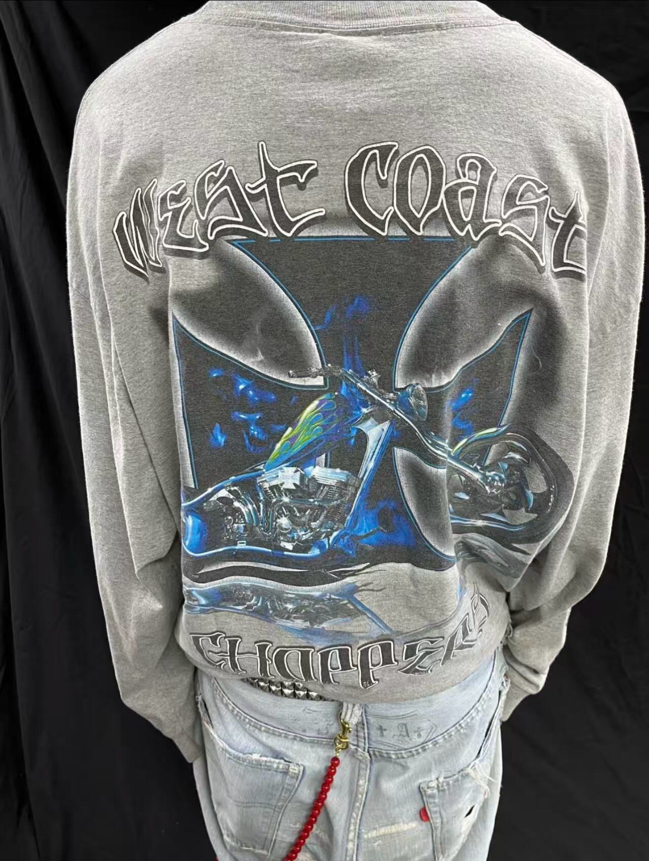 Chrome Hearts HA7MS WEST 煙霧機車限定 ヴィンテージ加工 長袖スウェット