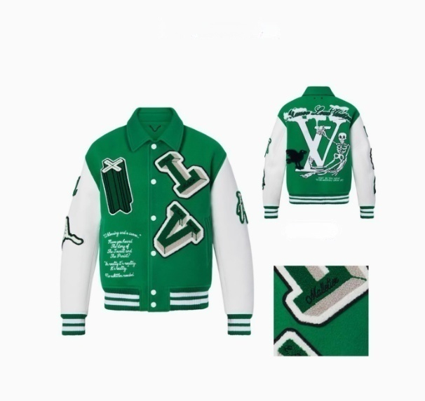 LV/FW21ショーコレクション 緑の野の魔法 棒球ジャケット ルイ・ヴィトン