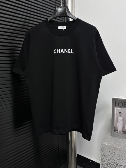 【シャネル】シャネル 2025 ロゴ カップル 半袖Tシャツ