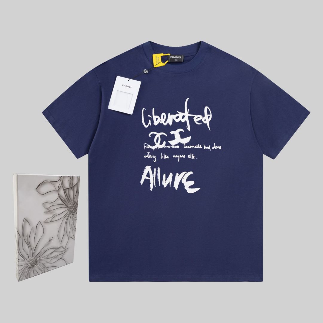 【シャネル】シャネル 2025 新作 シンプル グラフィティ レター 半袖 Tシャツ