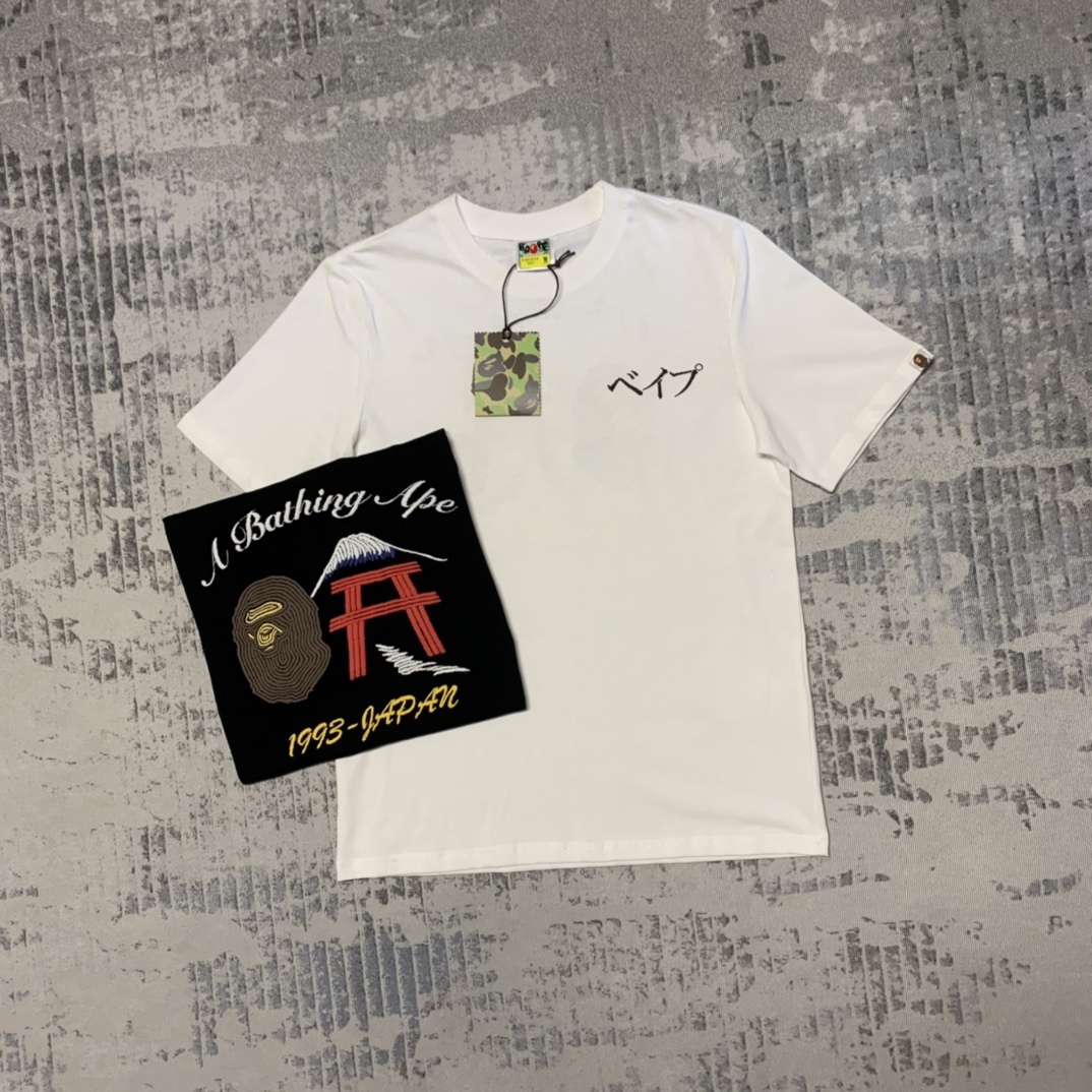 BAPE-2025 夏 トレンド感があり合わせやすい半袖