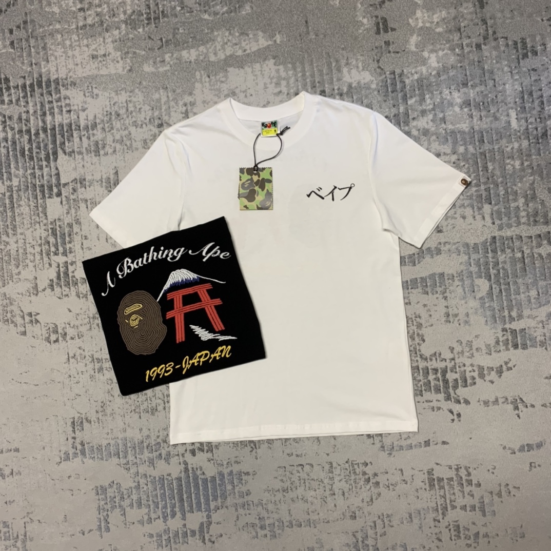 BAPE-2025 夏 トレンド感があり合わせやすい半袖