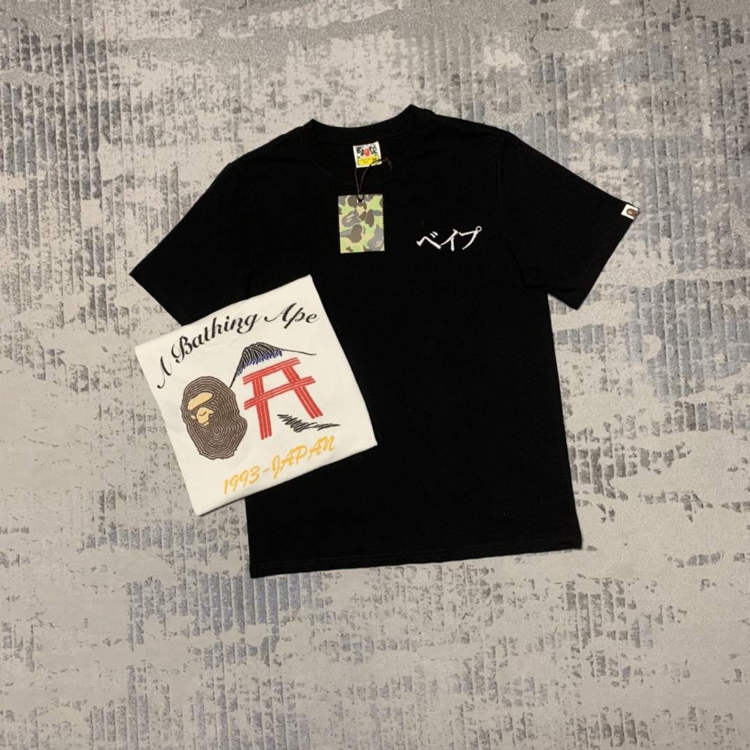 BAPE-2025 夏 トレンド感があり合わせやすい半袖