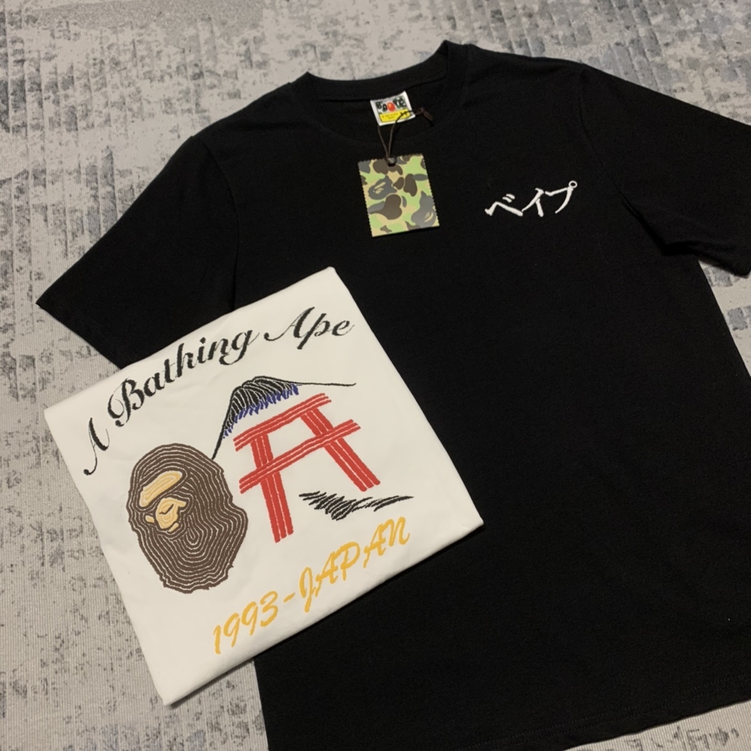 BAPE-2025 夏 トレンド感があり合わせやすい半袖