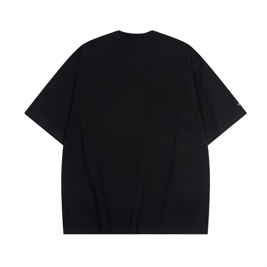 【シャネル】シルバーメタリックソフトエンブロイダリー半袖Tシャツシンプル2025新作