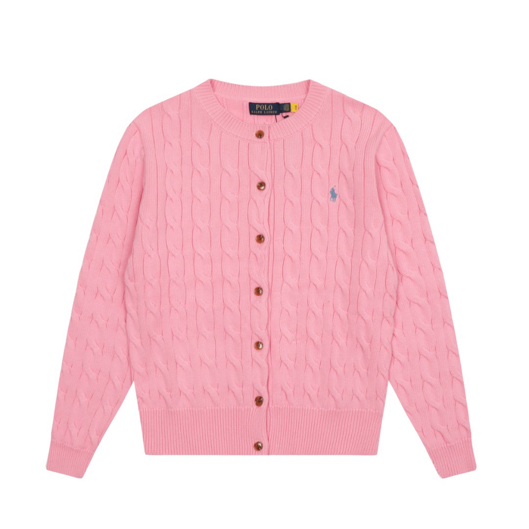 ラルフローレン公式旗艦店 ニット クルーネック シンプルニットカーディガン セーター、ユニセックス