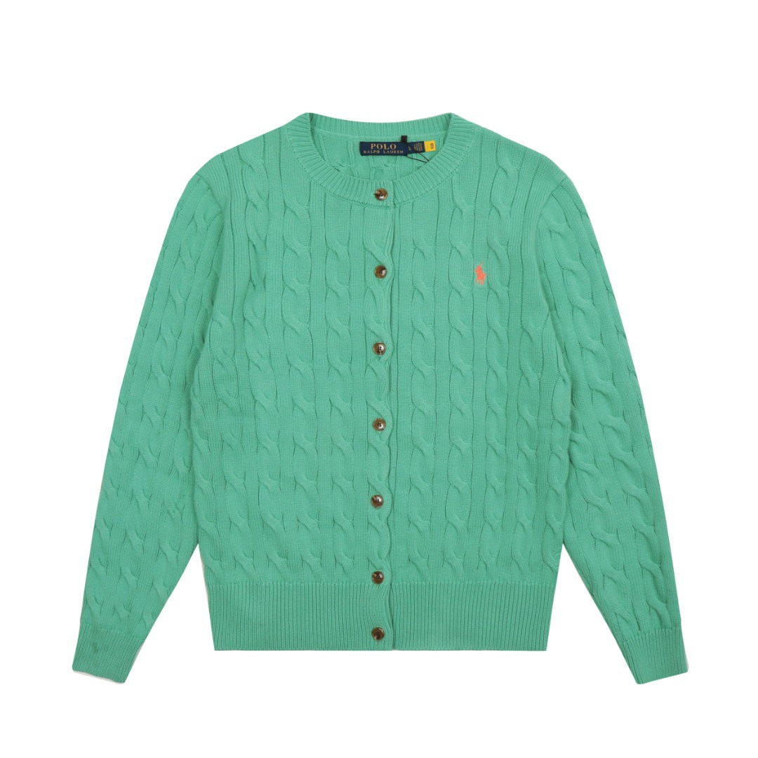 ラルフローレン公式旗艦店 ニット クルーネック シンプルニットカーディガン セーター、ユニセックス