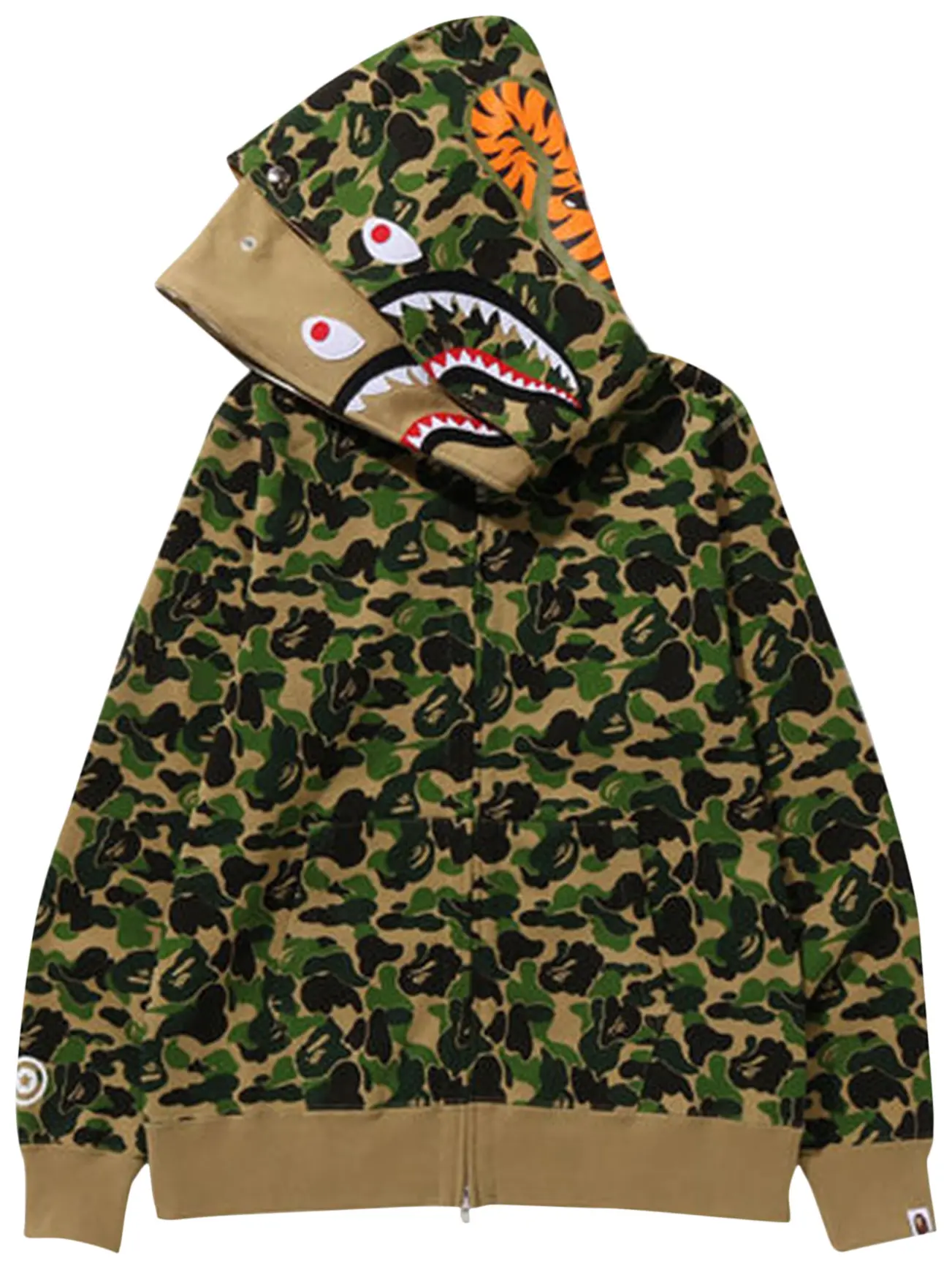 BAPE ABCカモ ダブルシャーク フルジップフーディー「グリーン、  ブルー 、ピンク」