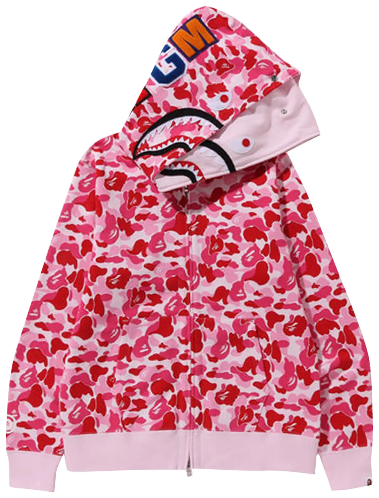 BAPE ABCカモ ダブルシャーク フルジップフーディー「グリーン、  ブルー 、ピンク」