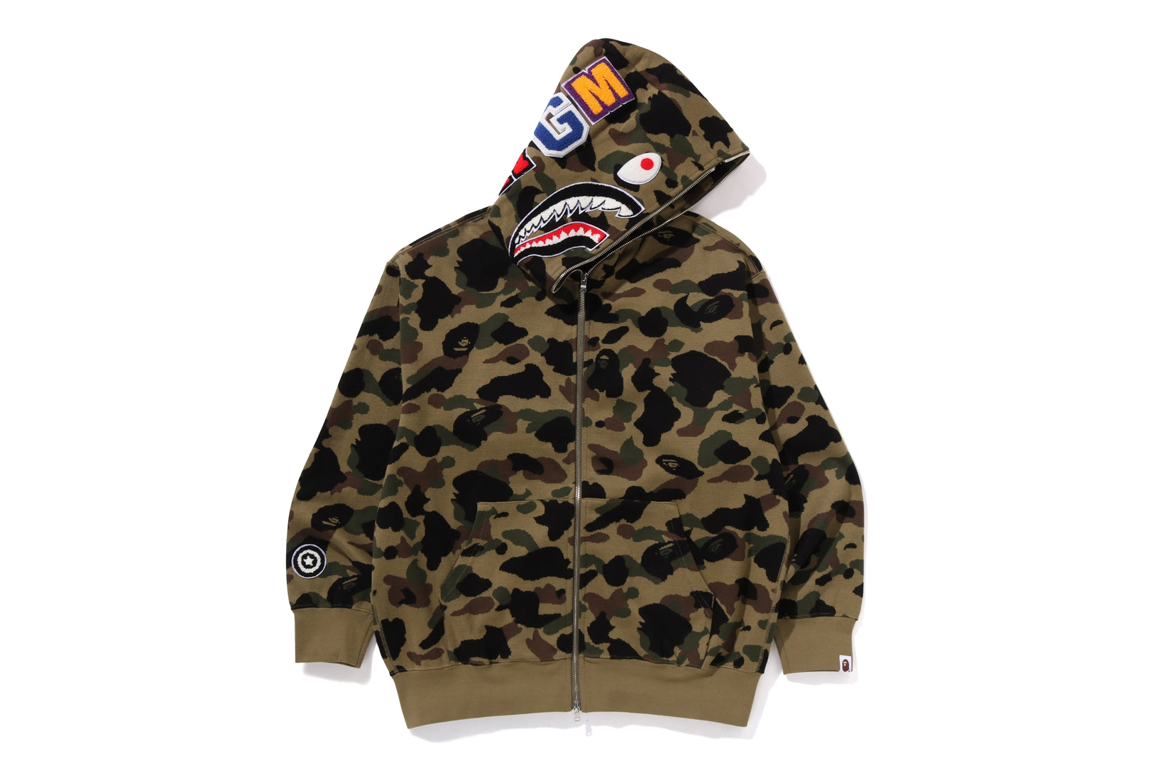 1ST CAMO ジャカード シャーク リラックスフィット フルジップフーディー