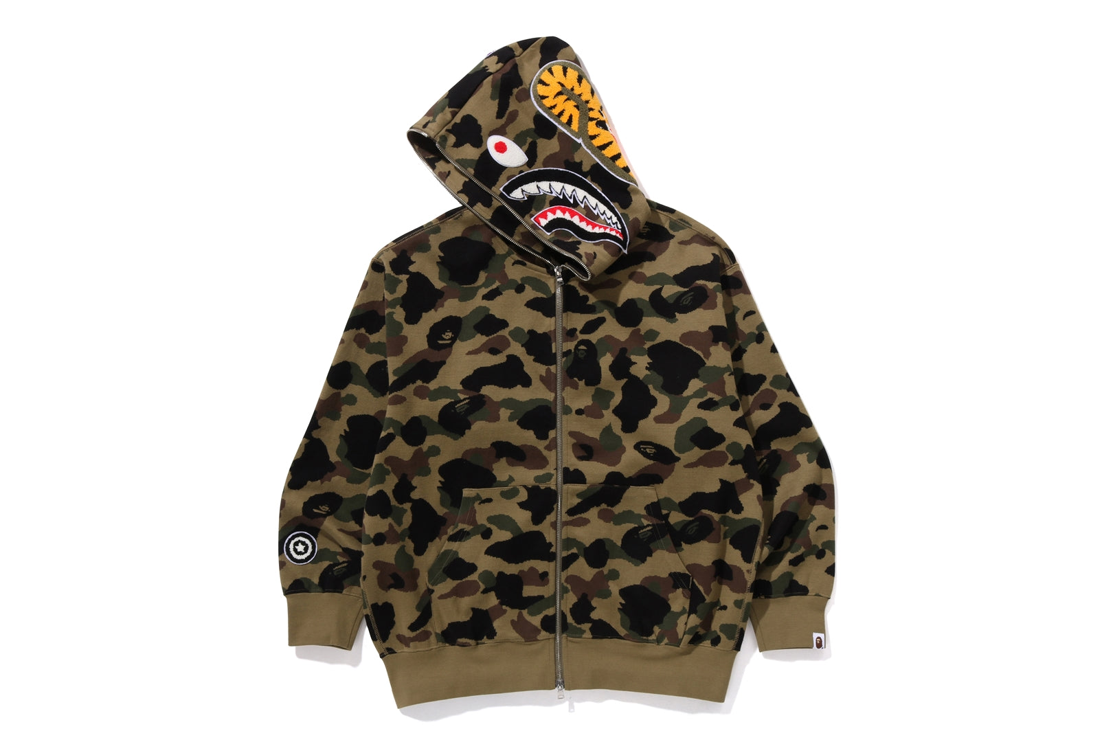 1ST CAMO ジャカード シャーク リラックスフィット フルジップフーディー