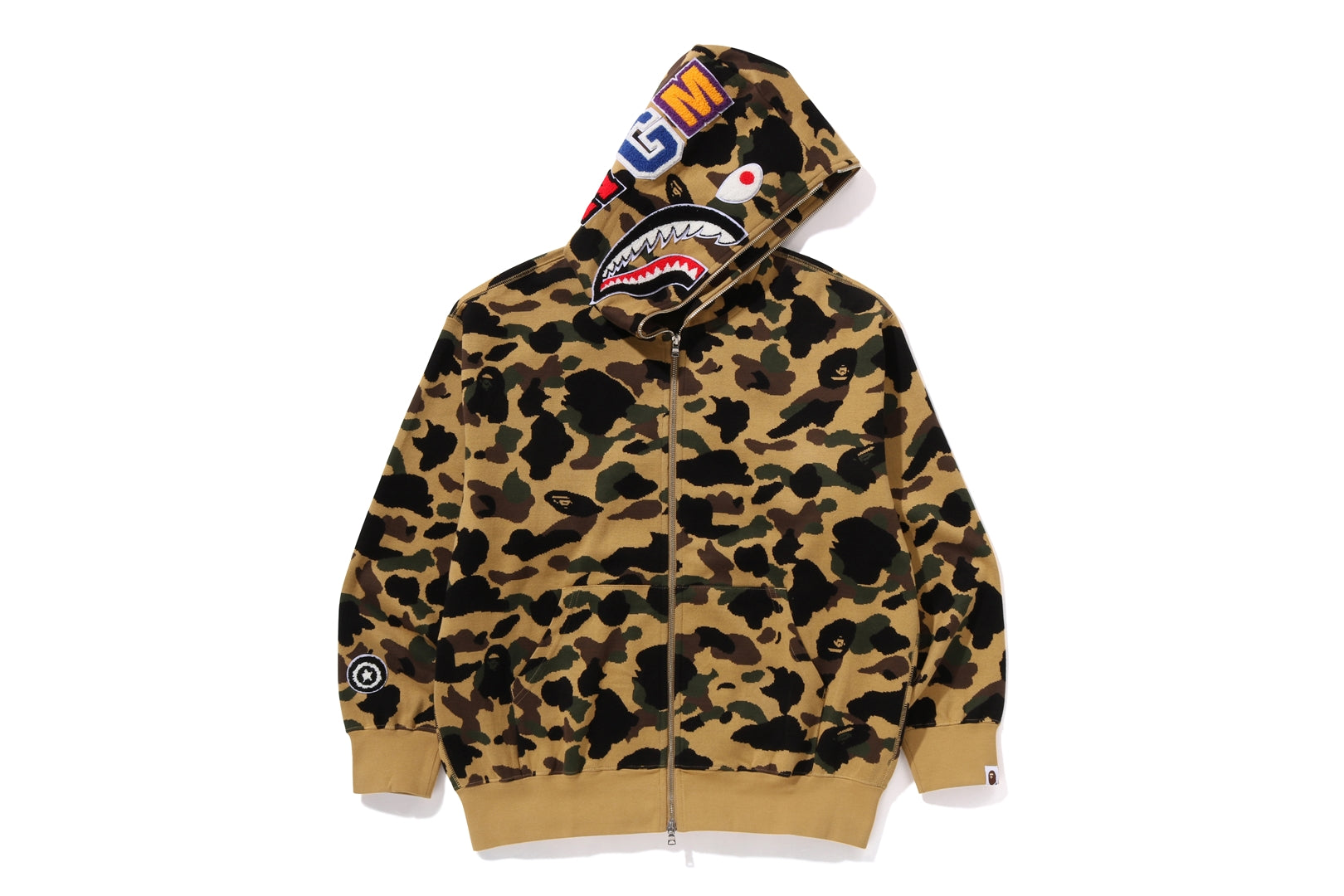1ST CAMO ジャカード シャーク リラックスフィット フルジップフーディー