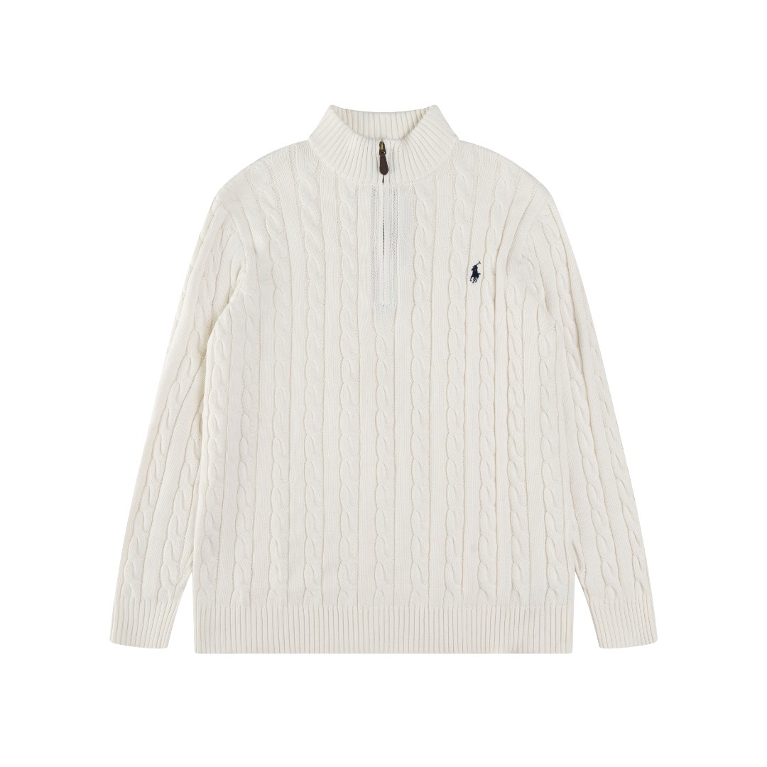 Ralph Lauren 公式フラッグシップストア FW25 ニット ハーフジップセーター、ユニセックス