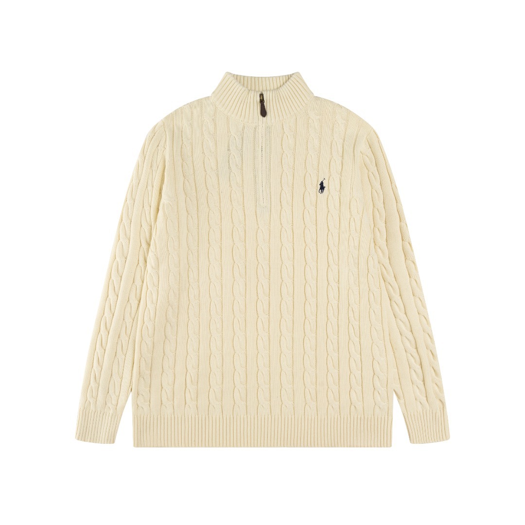Ralph Lauren 公式フラッグシップストア FW25 ニット ハーフジップセーター、ユニセックス
