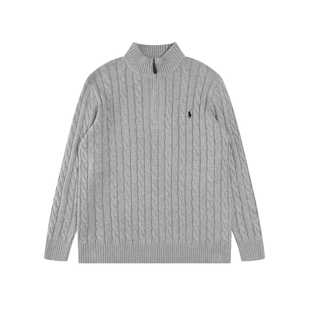 Ralph Lauren 公式フラッグシップストア FW25 ニット ハーフジップセーター、ユニセックス