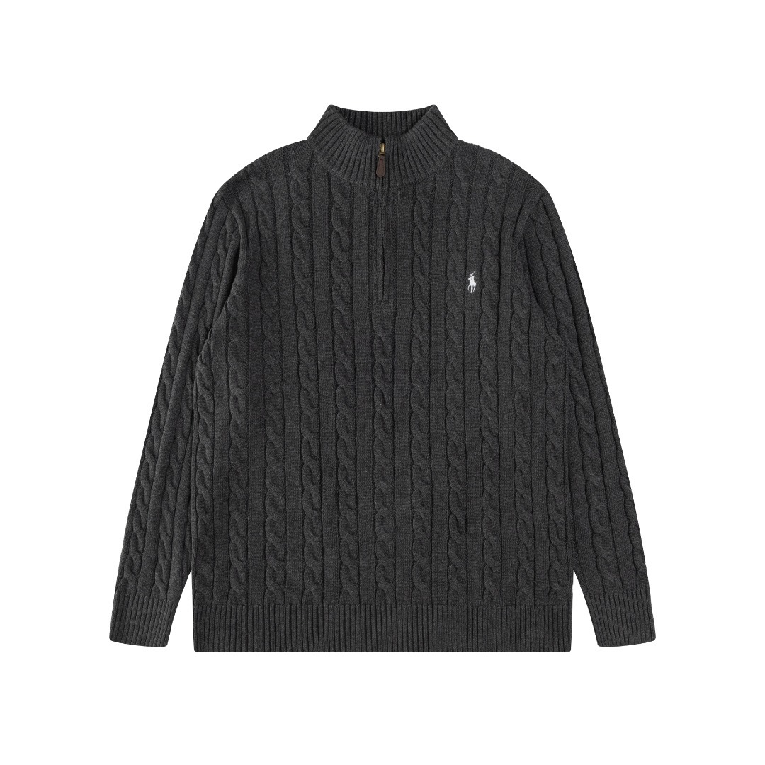 Ralph Lauren 公式フラッグシップストア FW25 ニット ハーフジップセーター、ユニセックス