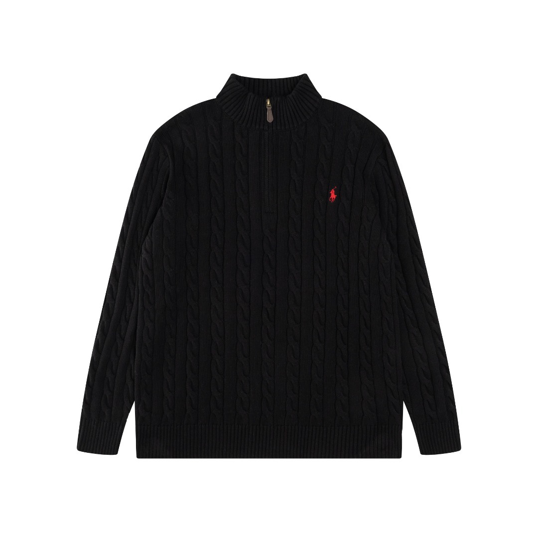 Ralph Lauren 公式フラッグシップストア FW25 ニット ハーフジップセーター、ユニセックス
