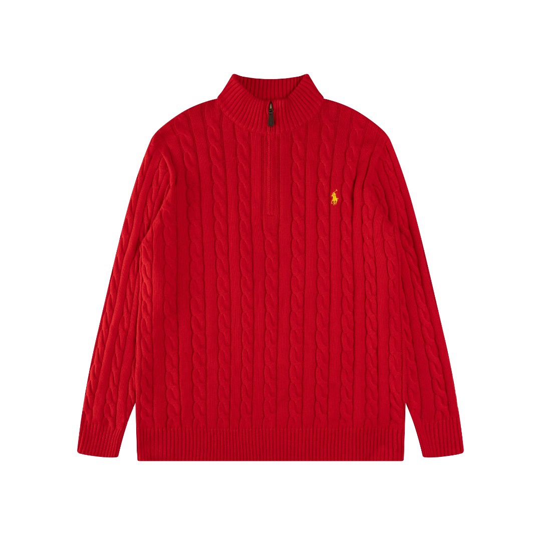 Ralph Lauren 公式フラッグシップストア FW25 ニット ハーフジップセーター、ユニセックス