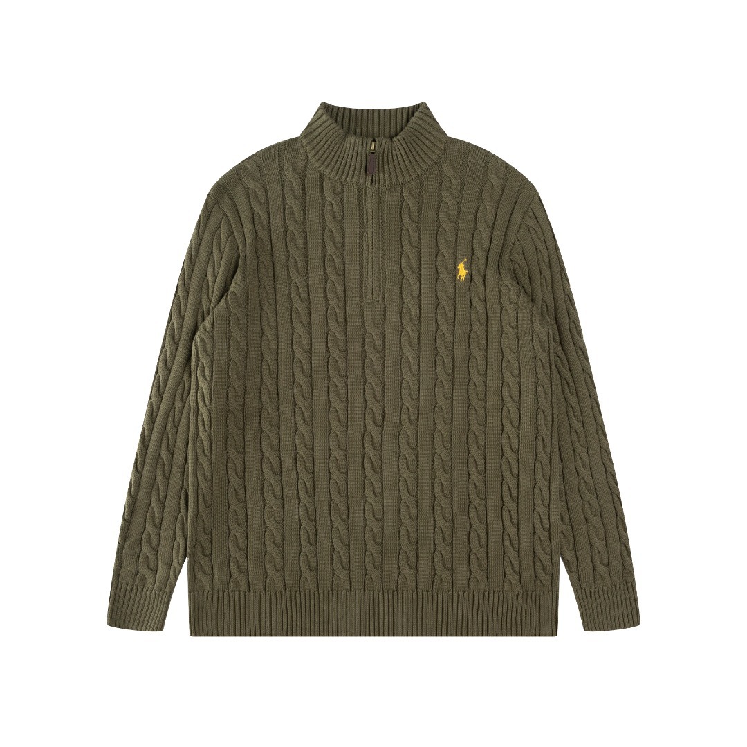 Ralph Lauren 公式フラッグシップストア FW25 ニット ハーフジップセーター、ユニセックス