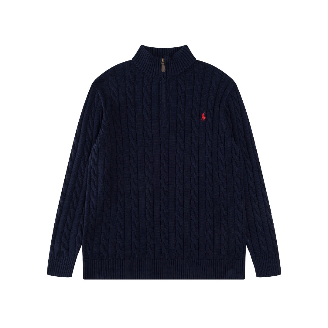 Ralph Lauren 公式フラッグシップストア FW25 ニット ハーフジップセーター、ユニセックス