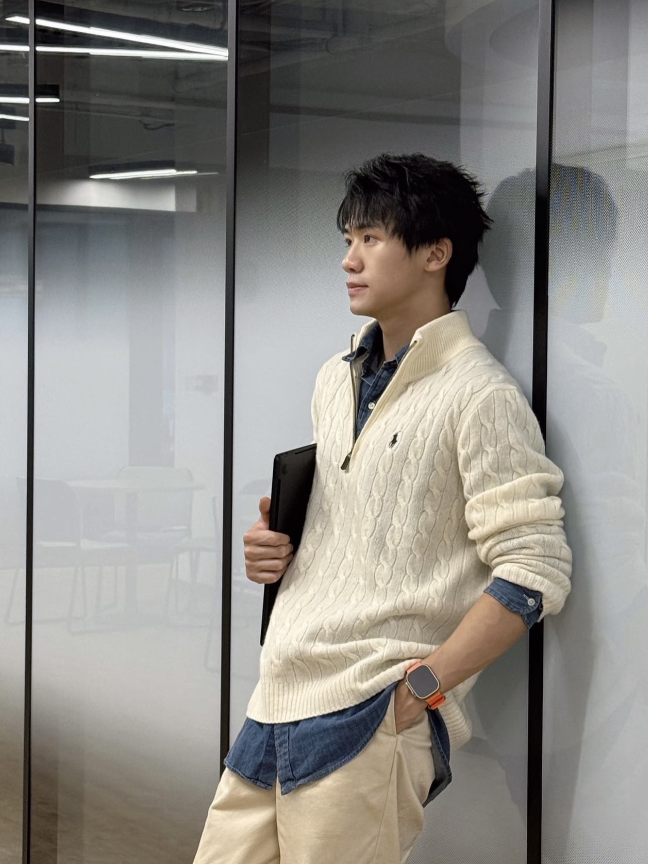 Ralph Lauren 公式フラッグシップストア FW25 ニット ハーフジップセーター、ユニセックス