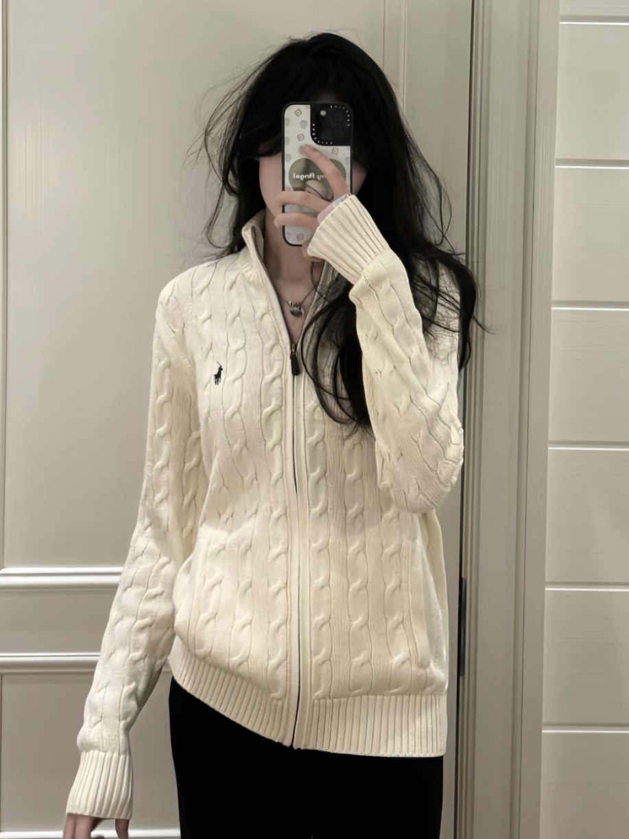 Ralph Lauren 公式フラッグシップストア FW25 ニット ハーフジップセーター、ユニセックス