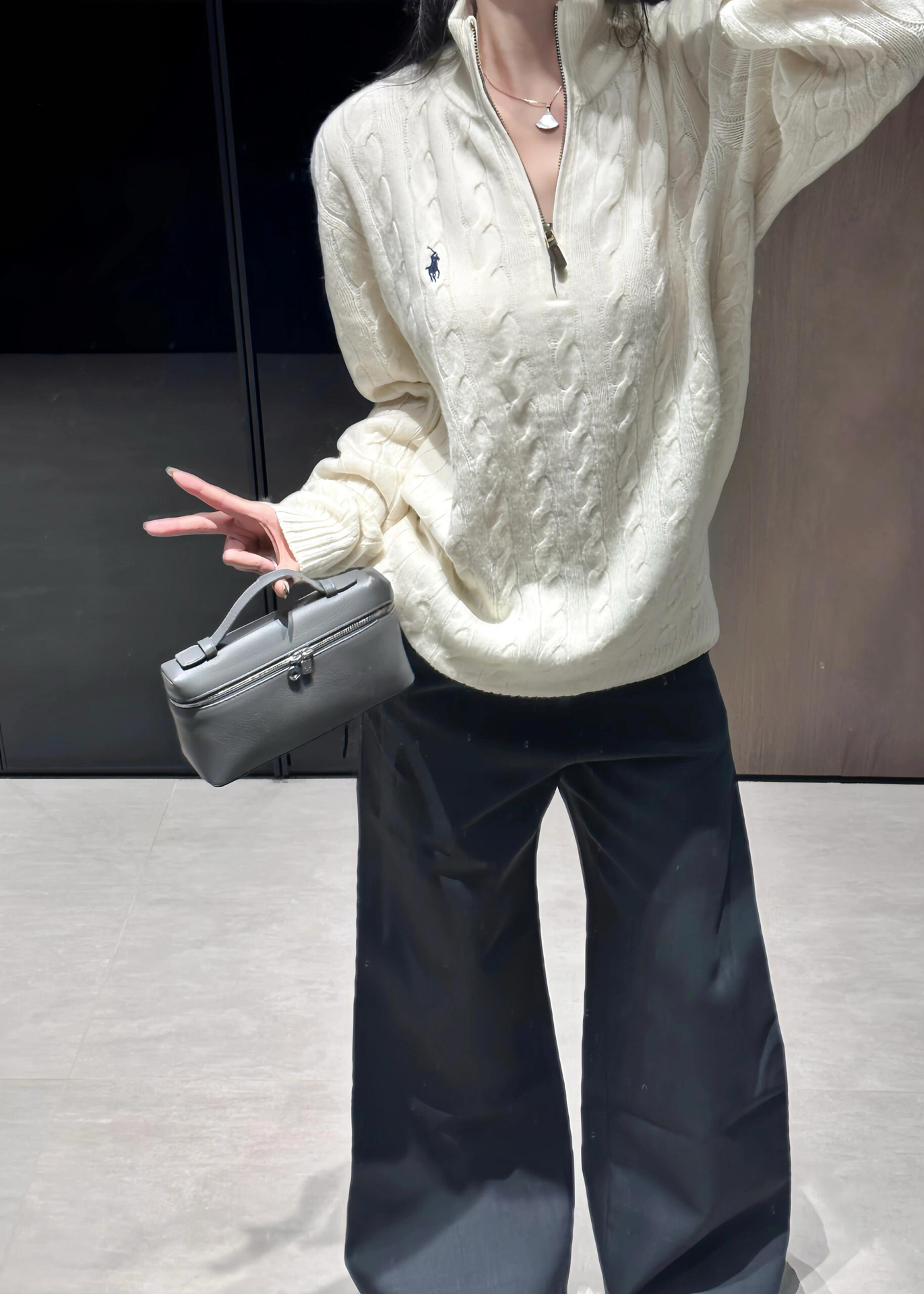 Ralph Lauren 公式フラッグシップストア FW25 ニット ハーフジップセーター、ユニセックス