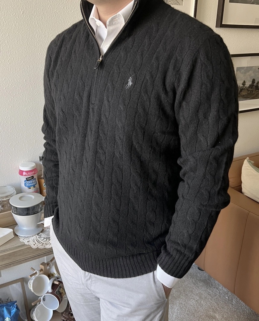 Ralph Lauren 公式フラッグシップストア FW25 ニット ハーフジップセーター、ユニセックス