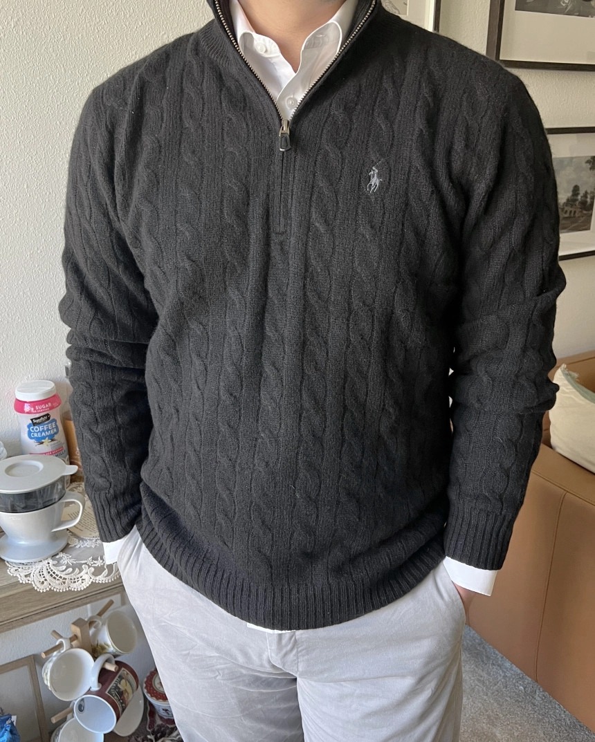 Ralph Lauren 公式フラッグシップストア FW25 ニット ハーフジップセーター、ユニセックス