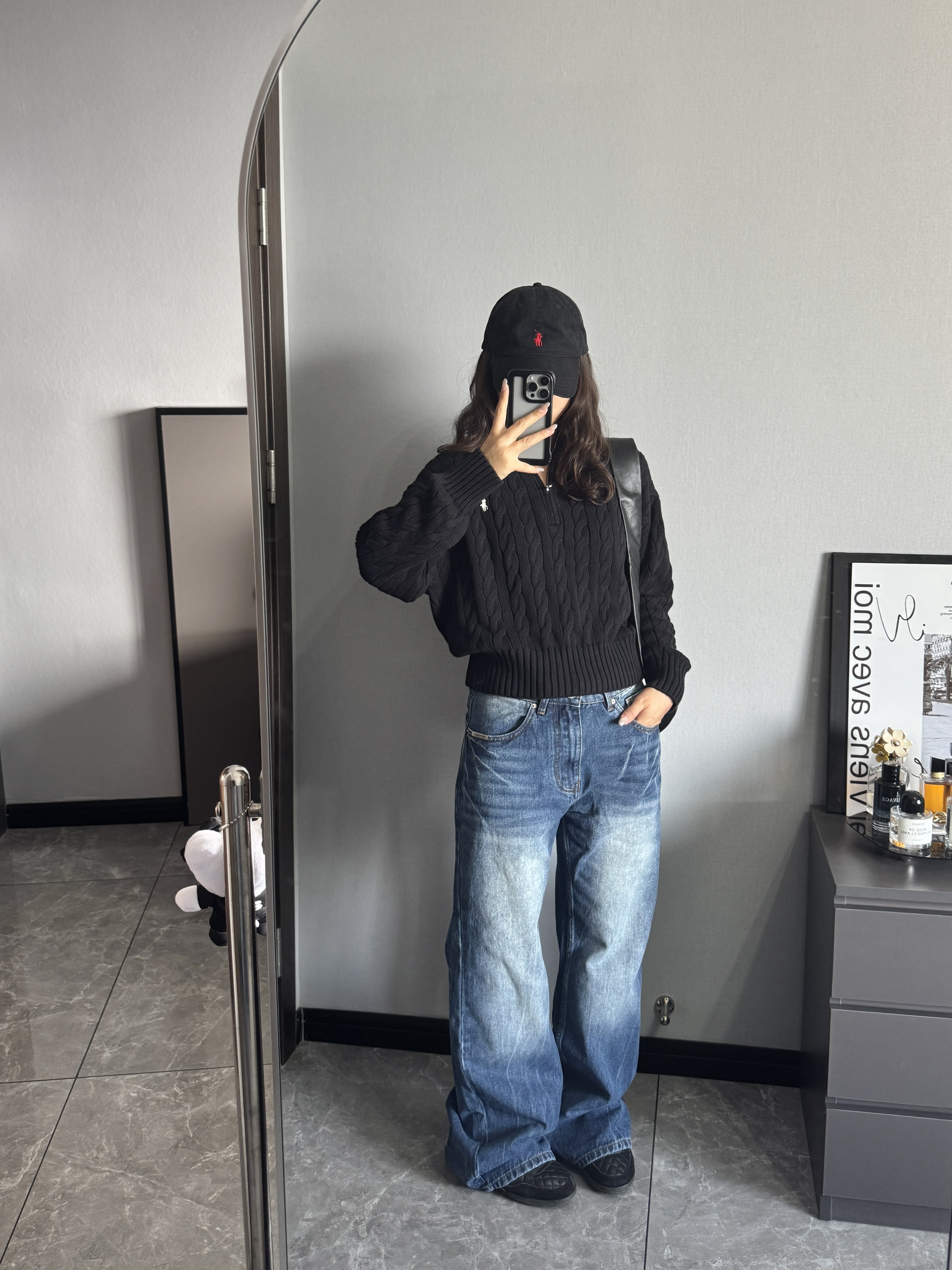 Ralph Lauren 公式フラッグシップストア FW25 ニット ハーフジップセーター、ユニセックス