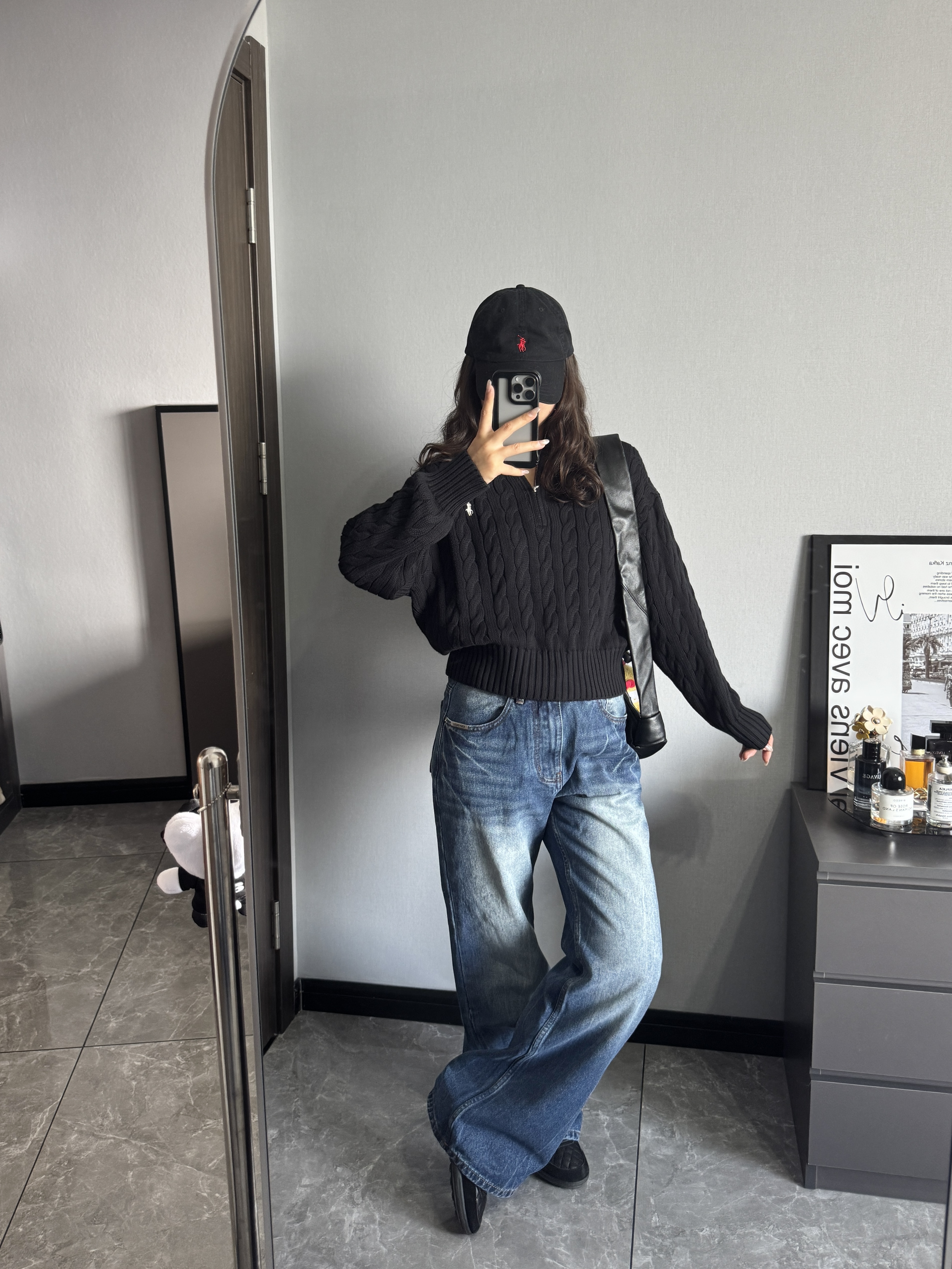 Ralph Lauren 公式フラッグシップストア FW25 ニット ハーフジップセーター、ユニセックス