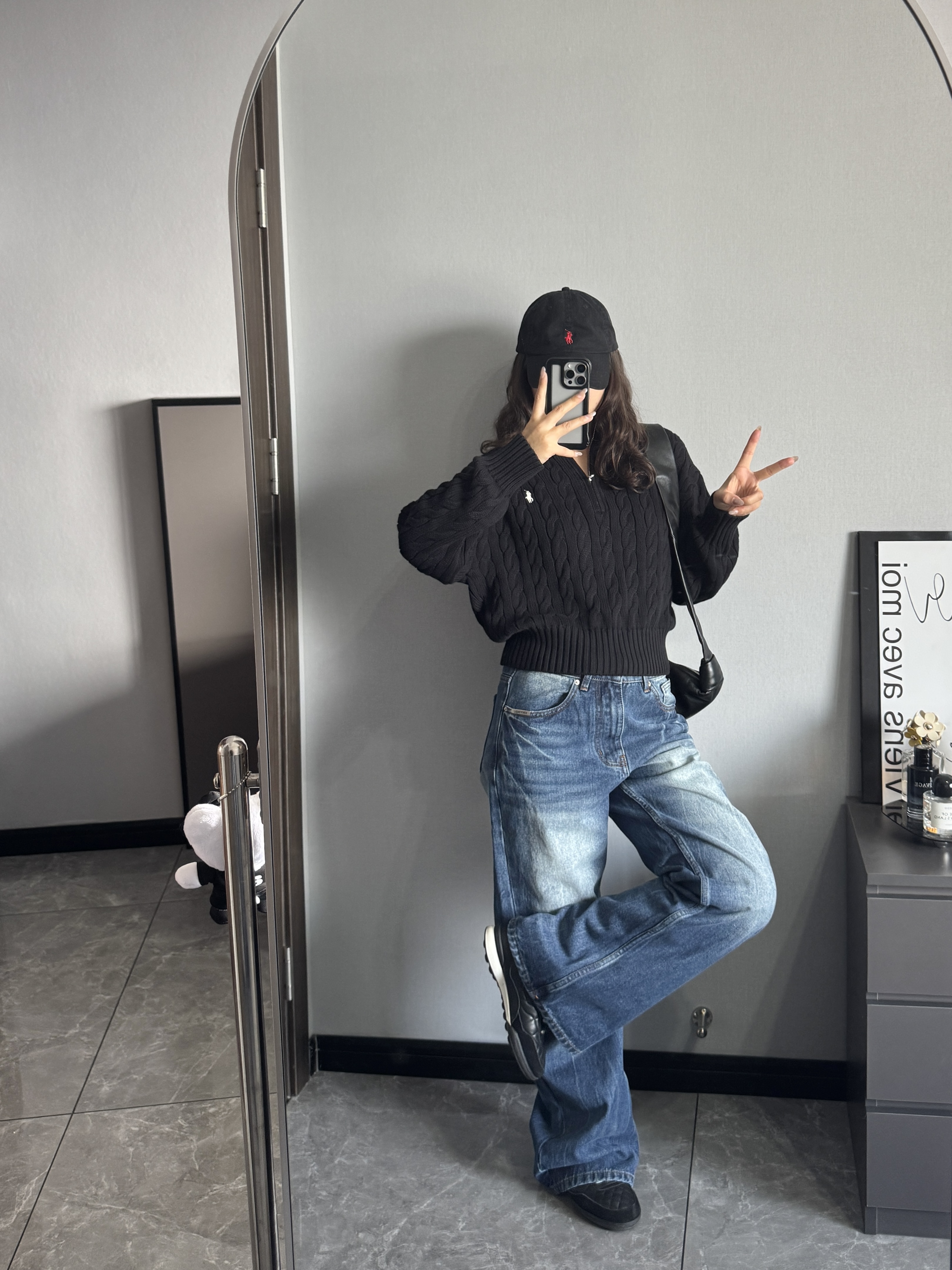 Ralph Lauren 公式フラッグシップストア FW25 ニット ハーフジップセーター、ユニセックス