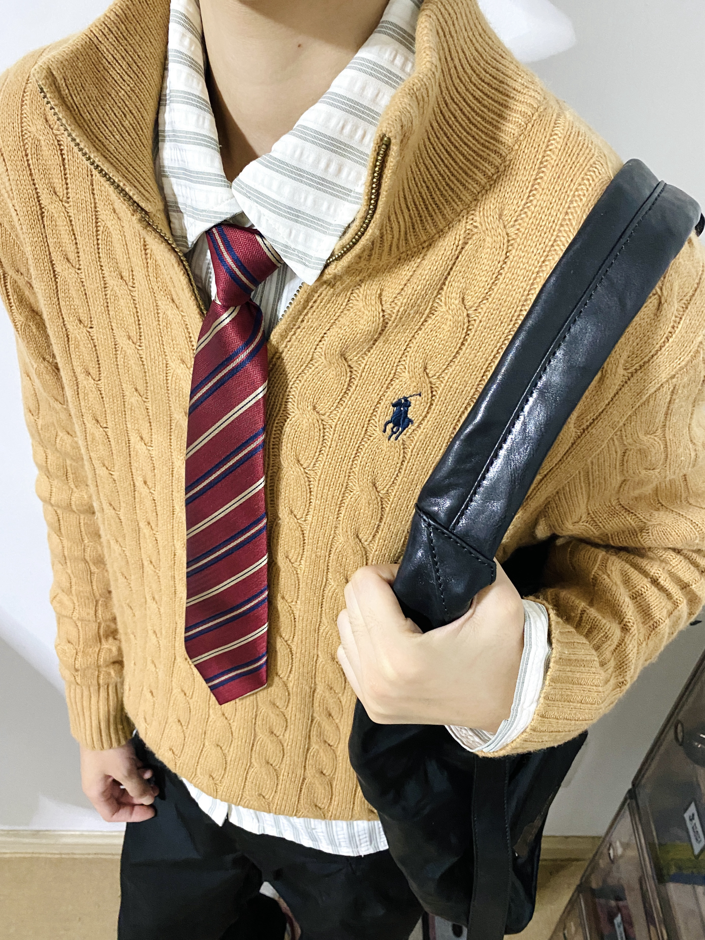 Ralph Lauren 公式フラッグシップストア FW25 ニット ハーフジップセーター、ユニセックス