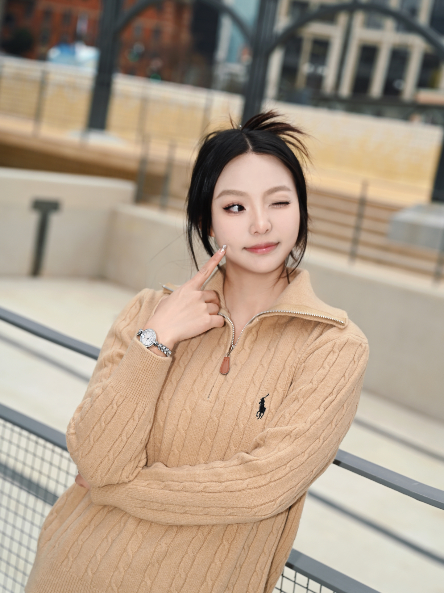 Ralph Lauren 公式フラッグシップストア FW25 ニット ハーフジップセーター、ユニセックス