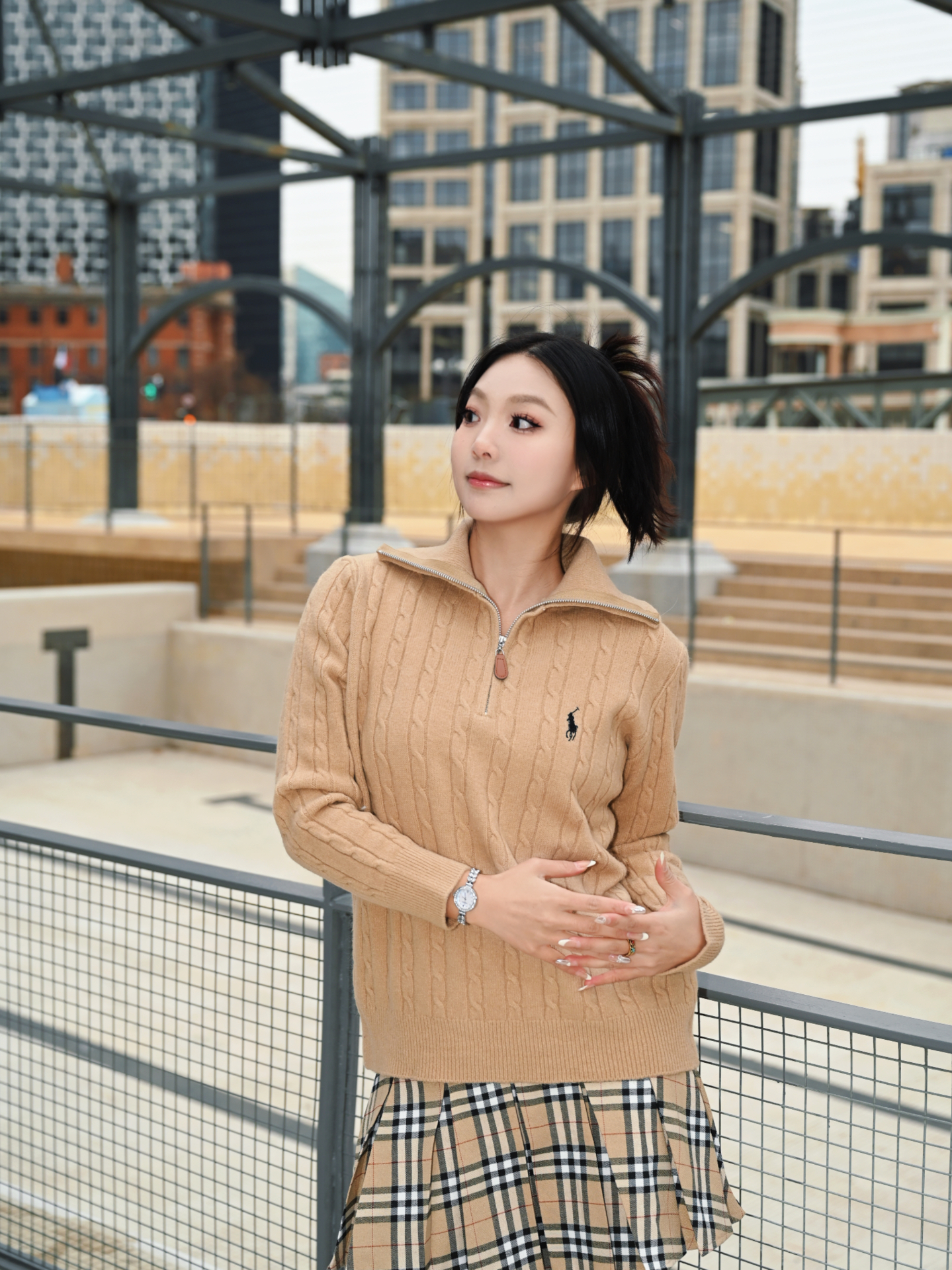 Ralph Lauren 公式フラッグシップストア FW25 ニット ハーフジップセーター、ユニセックス