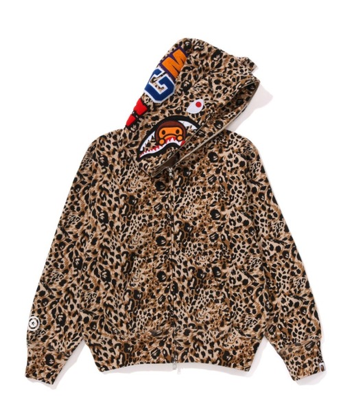 BAPE Milo Shark Full Zip Hoodie - Wild Leopard Edition