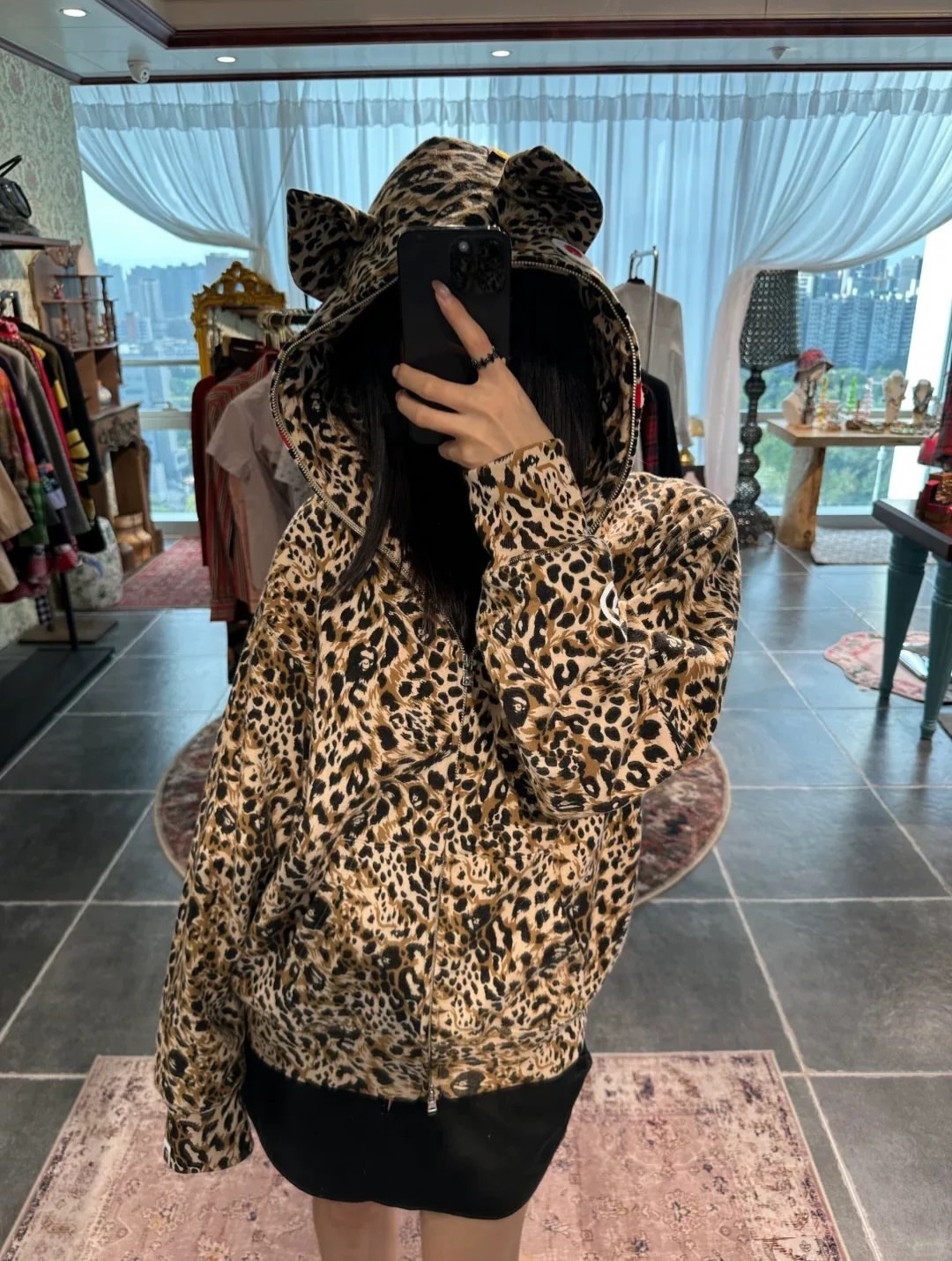 BAPE Milo Shark Full Zip Hoodie - Wild Leopard Edition