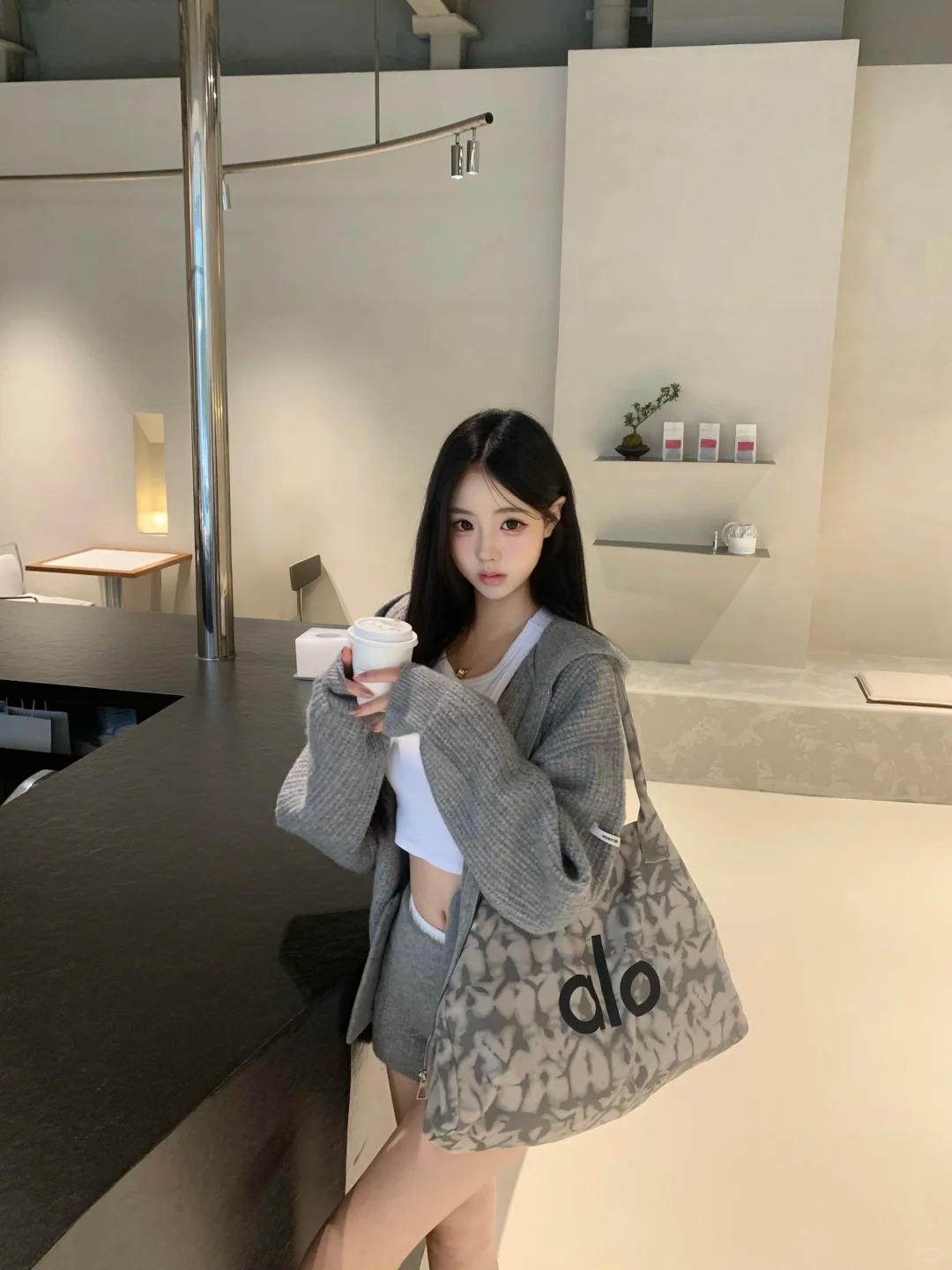 Alo Yoga グレー タイダイ キャンバス