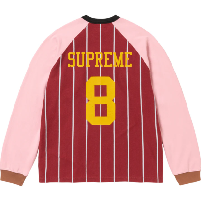 [ボクシングブラザーズ] SUPREME ストライプラグランロングスリーブトップス