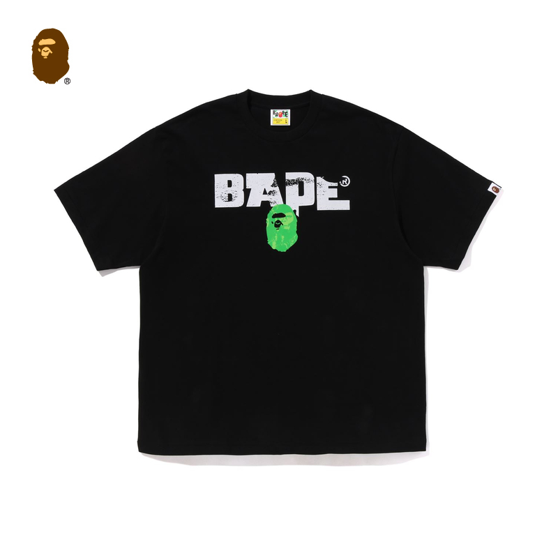 BAPE メンズ 春夏 エイプアーミー レター柄プリント 半袖Tシャツ