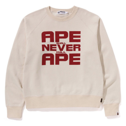 BAPE メンズ プルオーバー スウェットシャツ スポーツとレジャーの文字入り