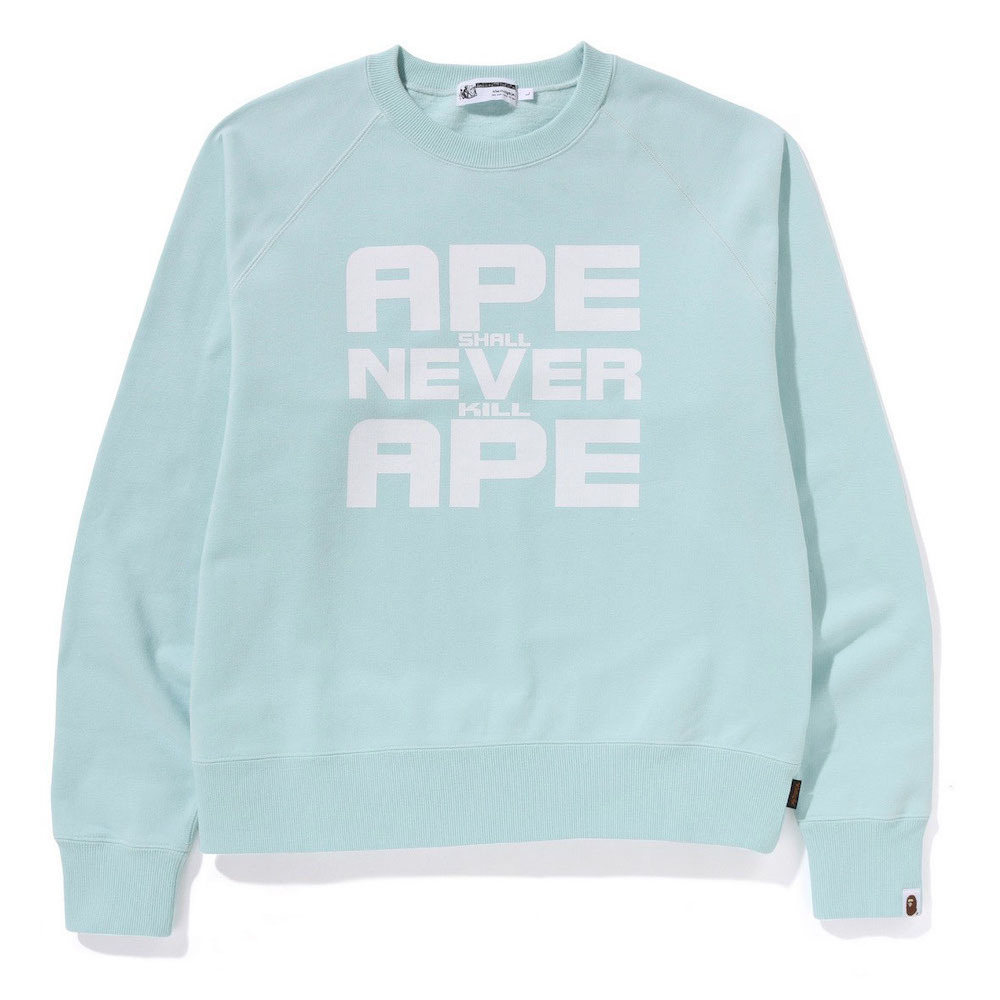 BAPE メンズ プルオーバー スウェットシャツ スポーツとレジャーの文字入り