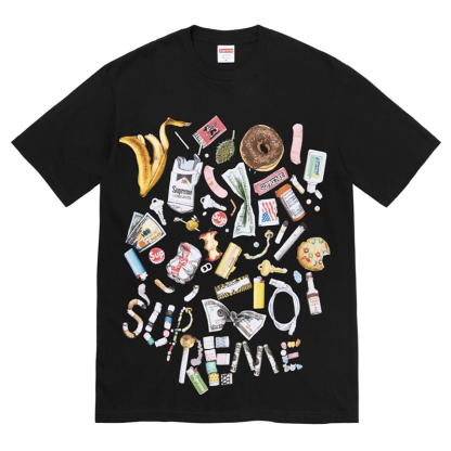 Supreme TRASH TEE 23SS 可愛い漫画柄 グランジプリント ユニセックス 半袖Tシャツ