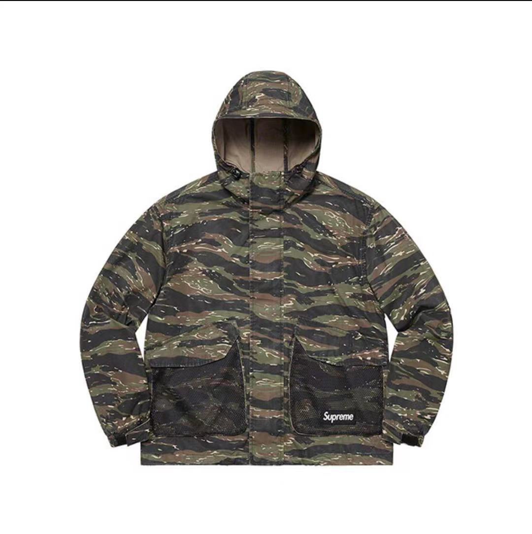 SUPREME メッシュ ポケット カーゴ ウォータープルーフ フェイク ウィンド ジャケット