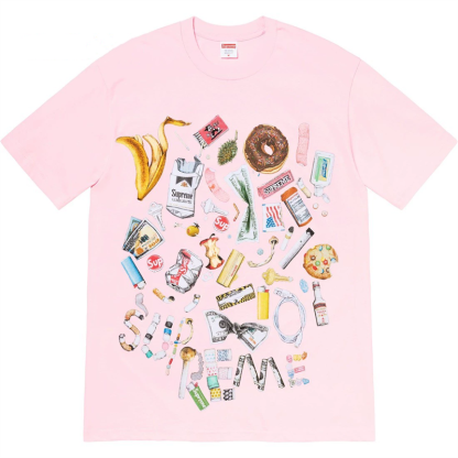 Supreme TRASH TEE 23SS 可愛い漫画柄 グランジプリント ユニセックス 半袖Tシャツ