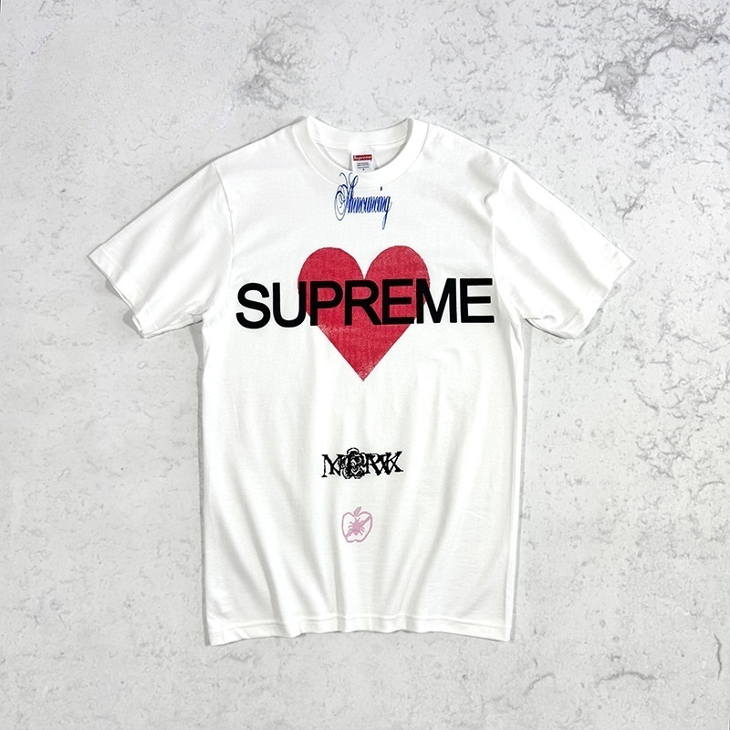 Supreme Announcing Tee Love ロゴ アメリカンストリートトレンド半袖Tシャツ