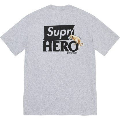 Supreme Antihero Dog Tee 共同ブランド 子犬プリント 半袖Tシャツ ユニセックス